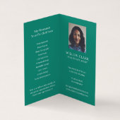 ジェードグリーンウォーター色フロントドアフォト&サービス 名刺 (内部)