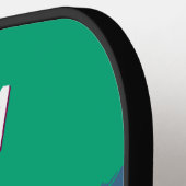 ジェードグリーンカスタム写真と名前モダン ピックルボールラケット (左詳細)