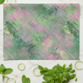 ジェードグリーン結晶ゲルパターン キッチンタオル (折り畳み)