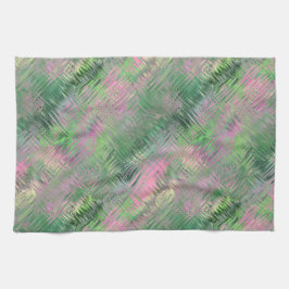 ジェードグリーン結晶ゲルパターン キッチンタオル