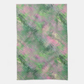 ジェードグリーン結晶ゲルパターン キッチンタオル (縦)