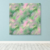 ジェードグリーン結晶ゲルパターン キャンバスプリント (インサイチュ (ウッドフロア))