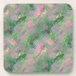 ジェードグリーン結晶ゲルパターン コースター