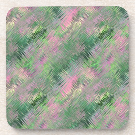 ジェードグリーン結晶ゲルパターン コースター (正面)