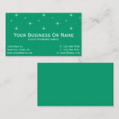ジェードグリーン&ブライトスター。名前/ビジネス 名刺 (正面/裏面)