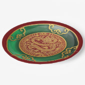 ジェードニュー中国の辰年 ペーパープレート (アングル)