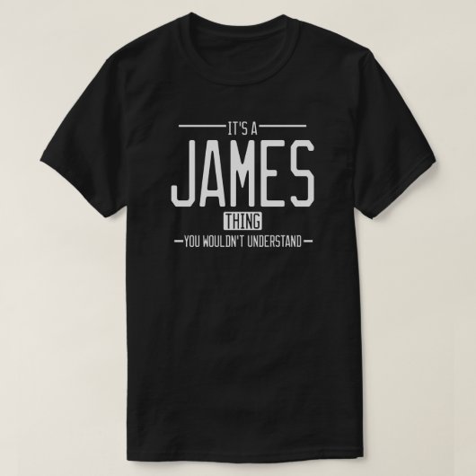 ジェームおもしろいスおもしろい氏家 Tシャツ (デザイン正面)