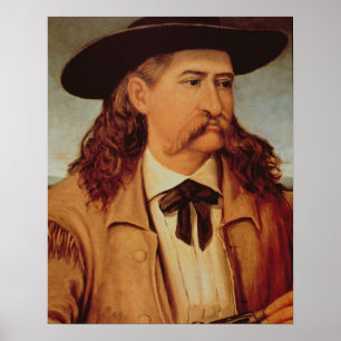 ジェームスの執事「野生のビル」Hickok (1837-76年) 1874年(oi ポスター