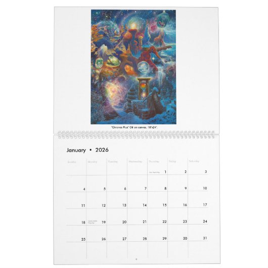 ジェームスのMcCarthy超現実主義および景色2016年 カレンダー (1月 2026)