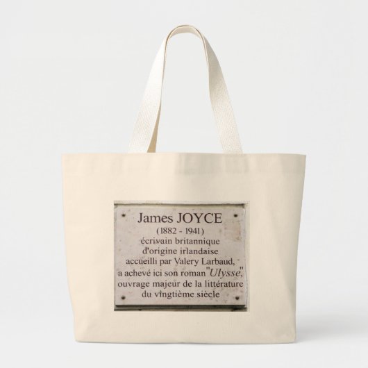 ジェームスジョイスウリッセースのパリのプラクのトートバック ラージトートバッグ (正面)