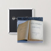 ジェームスジョイス著「ウリッセース」のFrontispiece 缶バッジ (正面&裏面)