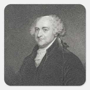ジェームスバートンLongacre (179著刻まれるジョン・アダムズ スクエアシール