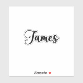 ジェームス名 – 手書き書道 シール