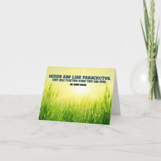 ジェームス感動的ドワール引用文「マインド」 サンキューカード (正面)