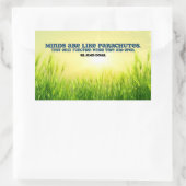 ジェームス感動的ドワール引用文「マインド」 長方形シール (バッグ)