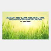 ジェームス感動的ドワール引用文「マインド」 長方形シール (正面)