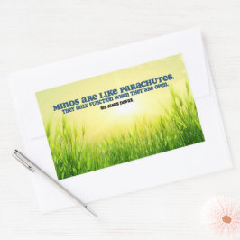 ジェームス感動的ドワール引用文「マインド」 長方形シール