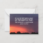 ジェームス感動的・チューバー引用文「認識度」 ノートカード (正面)