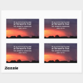 ジェームス感動的・チューバー引用文「認識度」 長方形シール (シート)