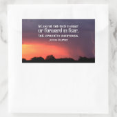 ジェームス感動的・チューバー引用文「認識度」 長方形シール (バッグ)