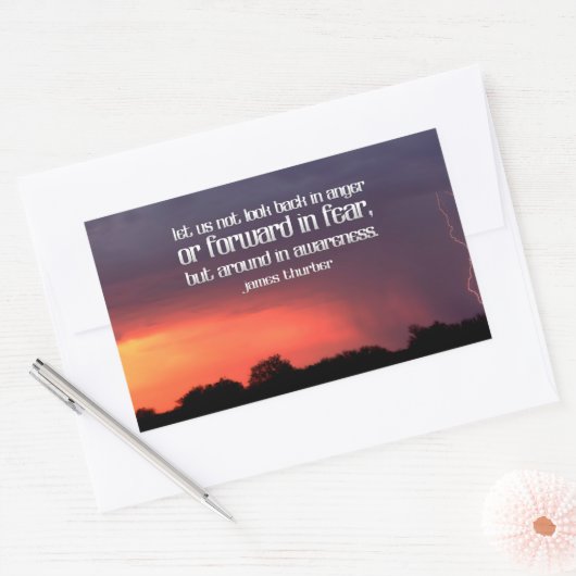 ジェームス感動的・チューバー引用文「認識度」 長方形シール (封筒)