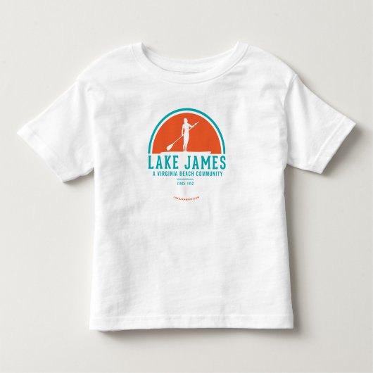 ジェームス湖トドラー穏やかな夏のトップ トドラーTシャツ (正面)