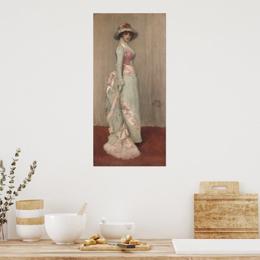 ジェームス・ウィスラー – レディ・メウポートレート ポスター (キッチン)