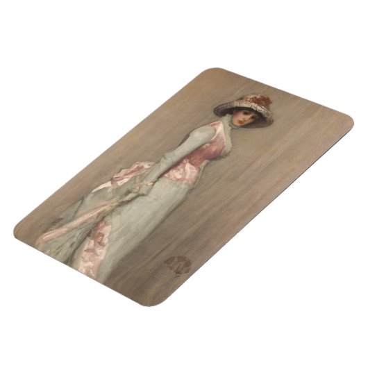 ジェームス・ウィスラー – レディ・メウポートレート マグネット (左側)