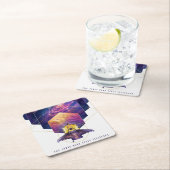 ジェームス・ウェッブ宇宙望遠鏡ポスター。 スクエアペーパーコースター (インサイチュ)