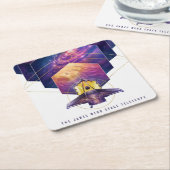 ジェームス・ウェッブ宇宙望遠鏡ポスター。 スクエアペーパーコースター (アングル)