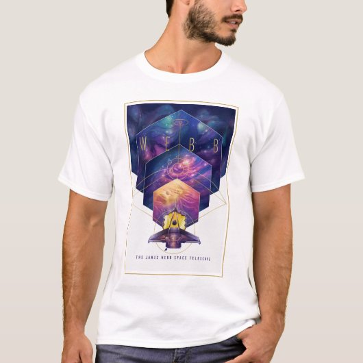 ジェームス・ウェッブ宇宙望遠鏡ポスター。 Tシャツ (正面)