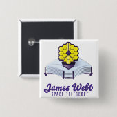 ジェームス・ウエブ宇宙望遠鏡。ボタン 缶バッジ (正面&裏面)