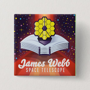 ジェームス・ウエブ宇宙望遠鏡。 缶バッジ