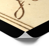 ジェームス・ガーフィールド大統領署名入りカード1861 ポスター (角)