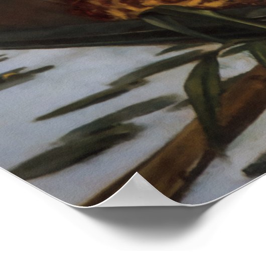 ジェームス・ティッソトのボートに乗った若い婦人 ポスター (角)