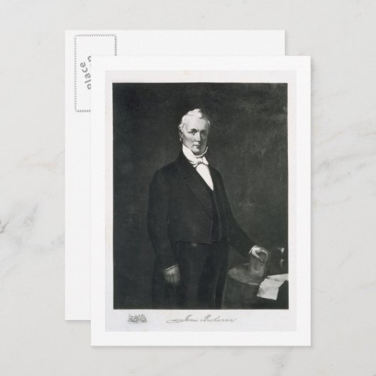 ジェームス・ブキャナン州第15代総統一された長 ポストカード (正面/裏面)