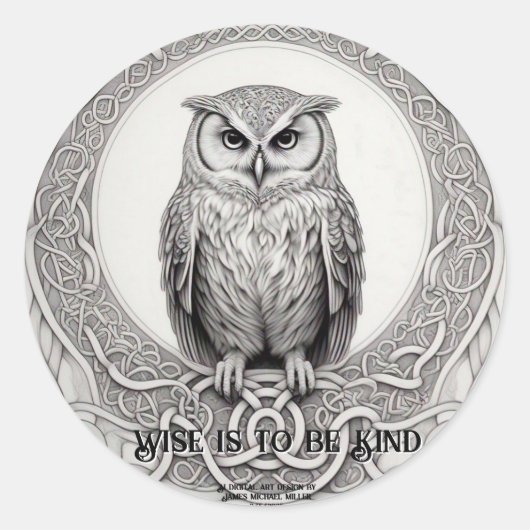 ジェームス・マイケル・ミラーによるエンターテイナーのステッカー ラウンドシール (正面)