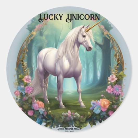 ジェームス・マイケル・ミラーによるエンターテイナーのステッカー ラウンドシール (正面)