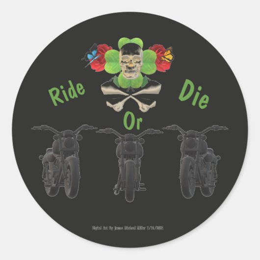 ジェームス・マイケル・ミラーのステッカー ラウンドシール (正面)