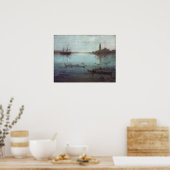 ジェームス・マクニール・ウイスラー・ノクターン・イン・ブルーとシルバー ポスター (キッチン)