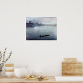 ジェームス・マクニール・ウイスラー・ノクターン・イン・ブルーとシルバー ポスター (キッチン)