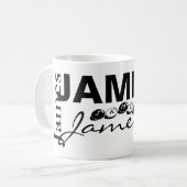 ジェームス-マグを個人化して下さい コーヒーマグカップ (正面左)
