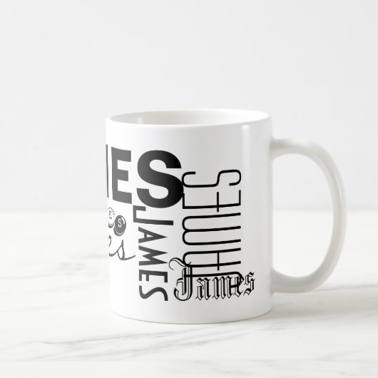 ジェームス-マグを個人化して下さい コーヒーマグカップ (右)