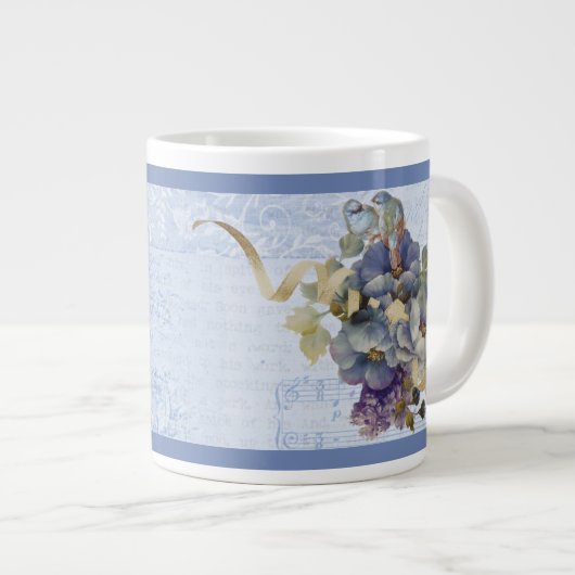 ジェームス・マティス世代「丁寧に…」フローラ・アクセント付き ジャンボコーヒーマグカップ (正面右)