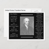 ジェームス・マディソン大統領 ポストカード (正面/裏面)