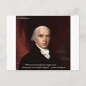 ジェームス・マディソン「戦争と自由」知恵の引用文ギフト ポストカード (正面)