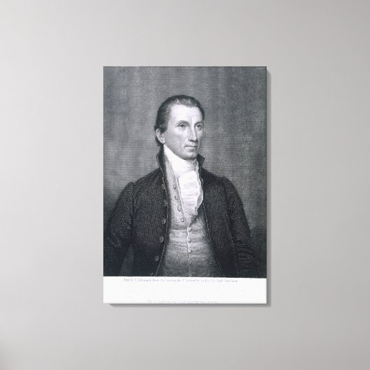 ジェームス・モンロー、アッシャー・ブラウン・ダーランドによって刻まれた(1796) キャンバスプリント (正面)