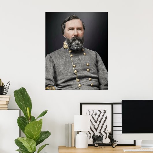 ジェームス・ロンストリート少将のポートレート ポスター (ホームオフィス)