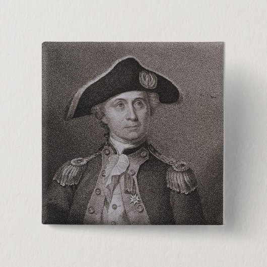 ジェームスBarto著刻まれるジョン・ポール・ジョーンズ(1747-92年) 缶バッジ (正面)