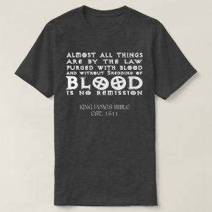 ジェームスBible Shirtヘブライ9:22王 Tシャツ